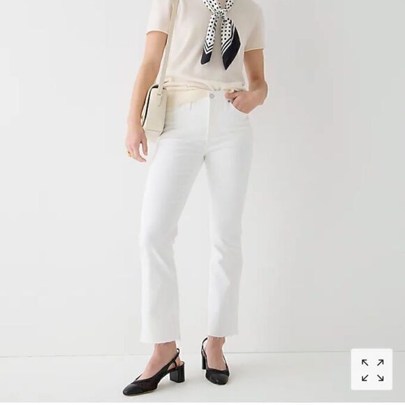 J. Crew Pants - J. Crew Petite 9" demi-boot crop jean in white wash*